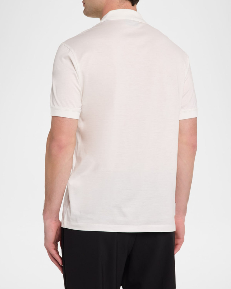 Men's Lyocell and Cotton Quarter-Zip Polo Shirt 3