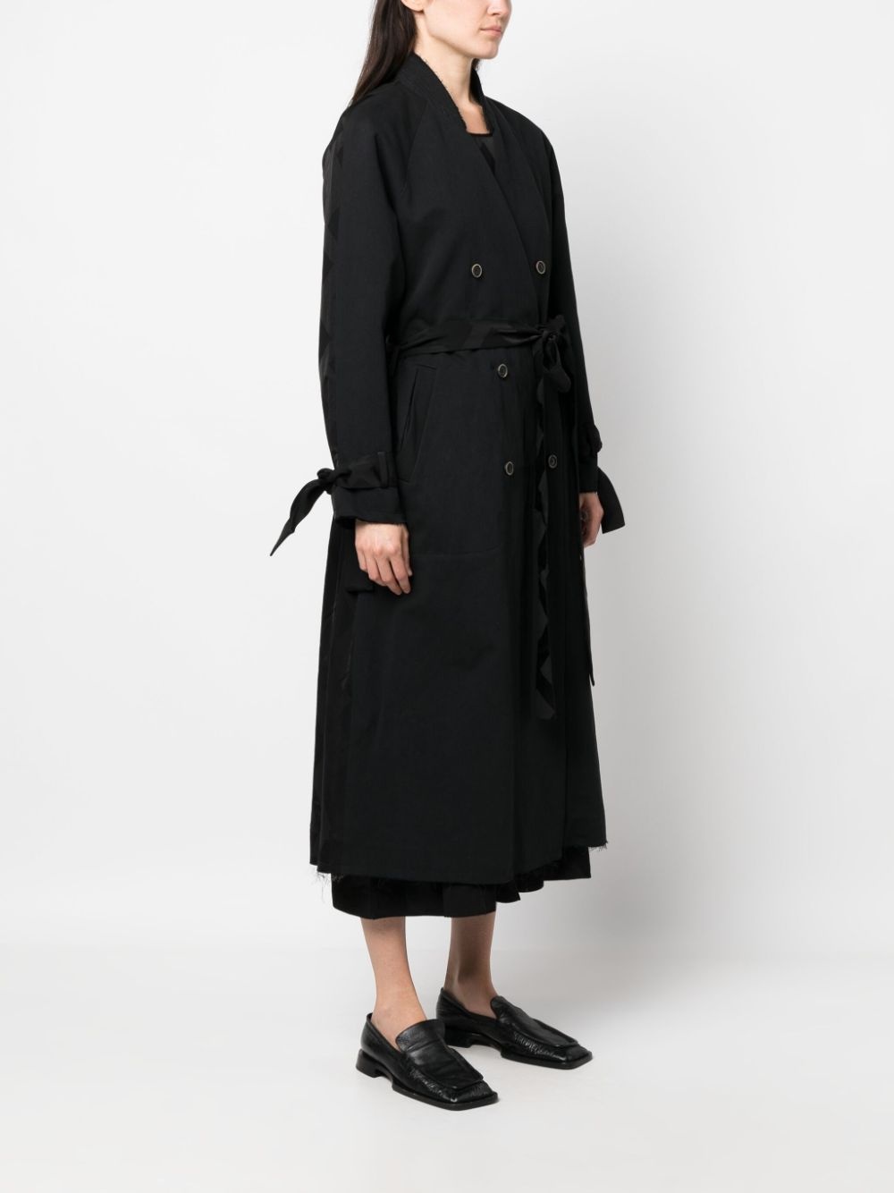 UMA WANG Caleb patterned-jacquard trench coat | REVERSIBLE