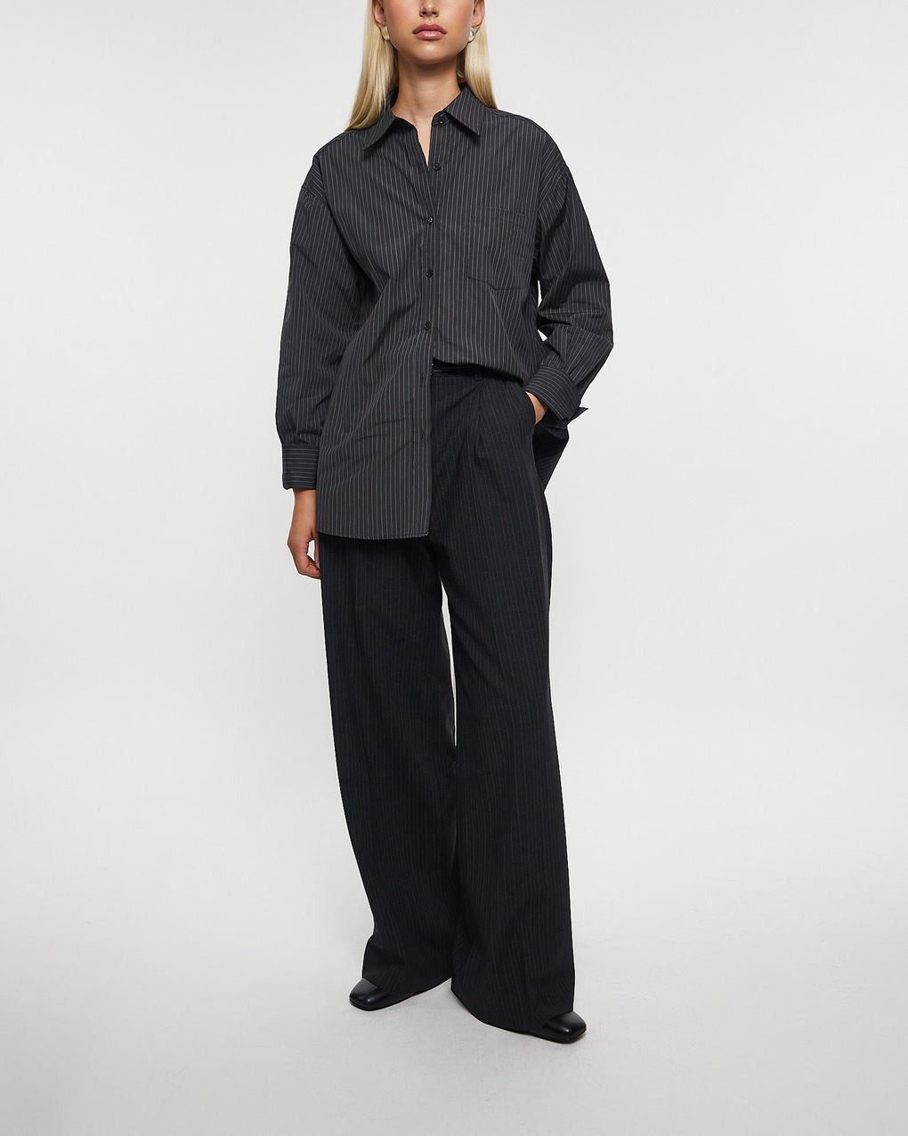 Shirt Sammy Pinstripe Charcoal - 3