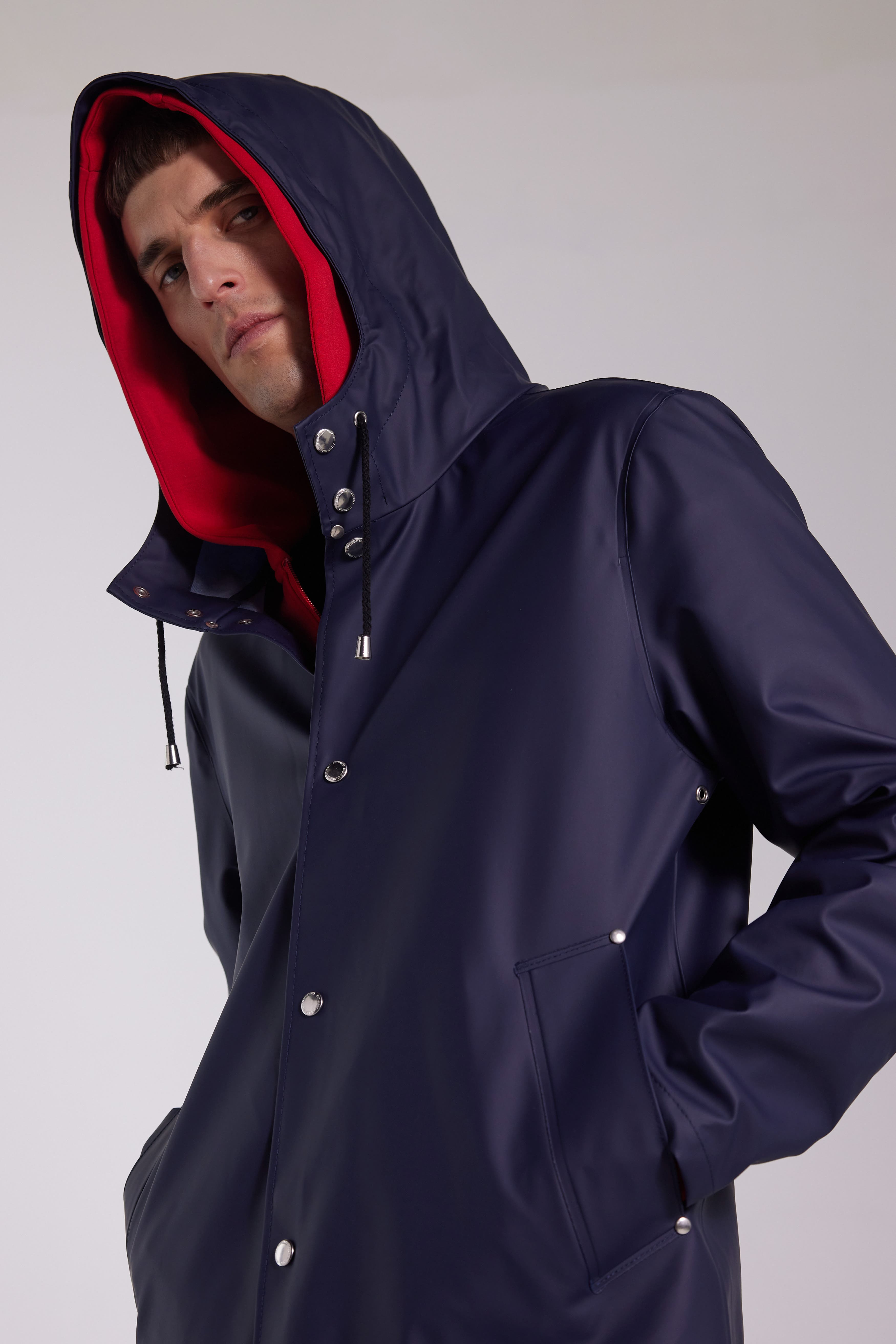 Stutterheim Stockholm Lightweight Raincoat in Navy at Nordstrom - 6