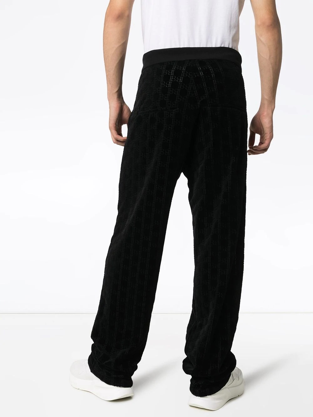 monogram drawstring sweatpants - 4