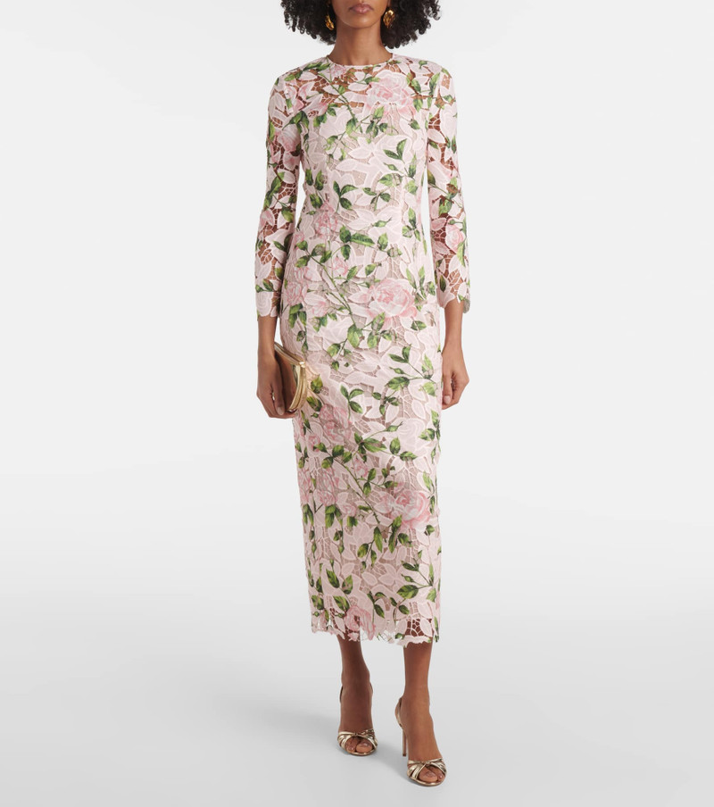 Oscar de la Renta Floral guipure lace maxi dress outlook