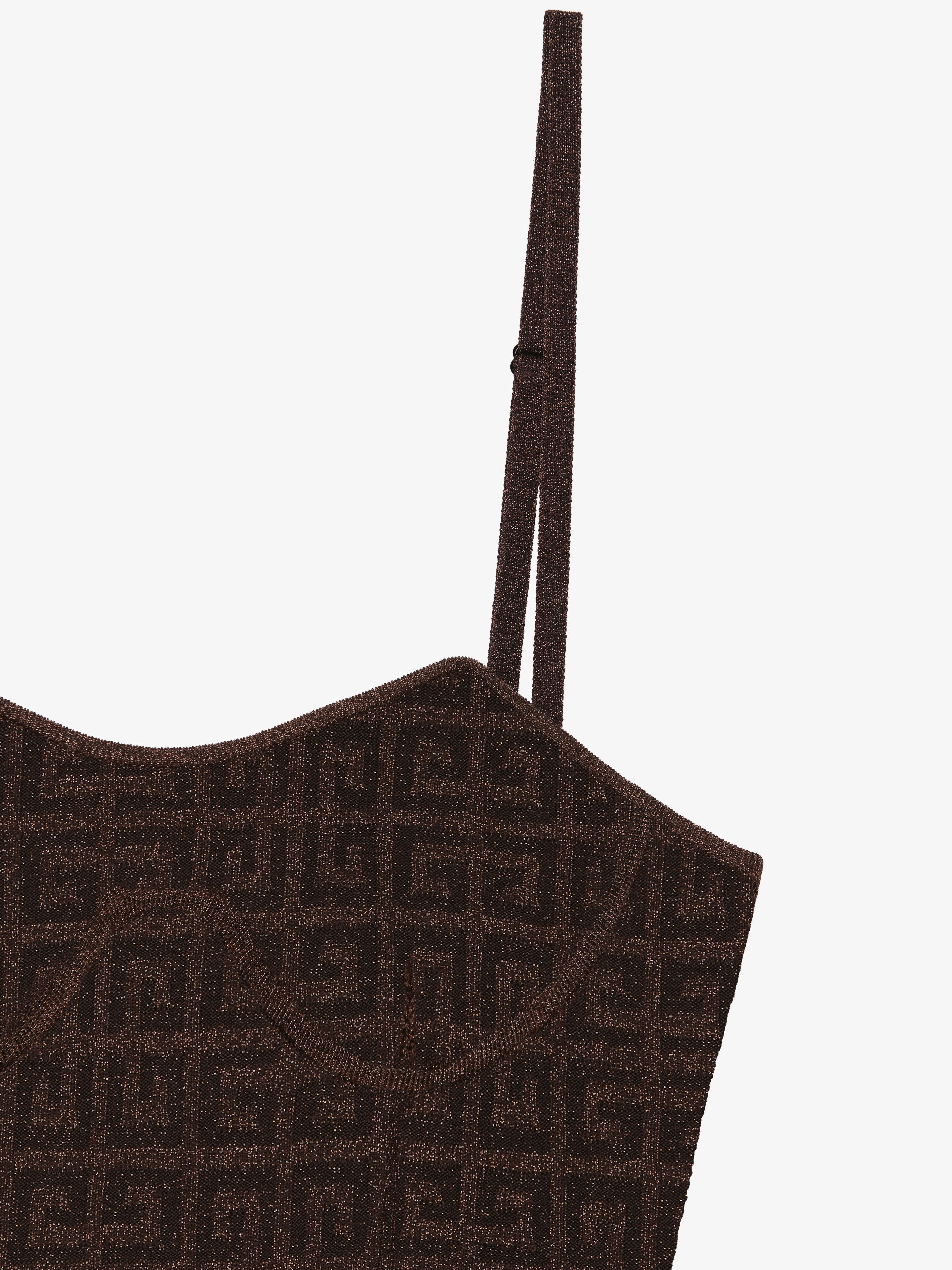 STRAPS DRESS IN 4G JACQUARD WITH CORSET DETAIL - 7