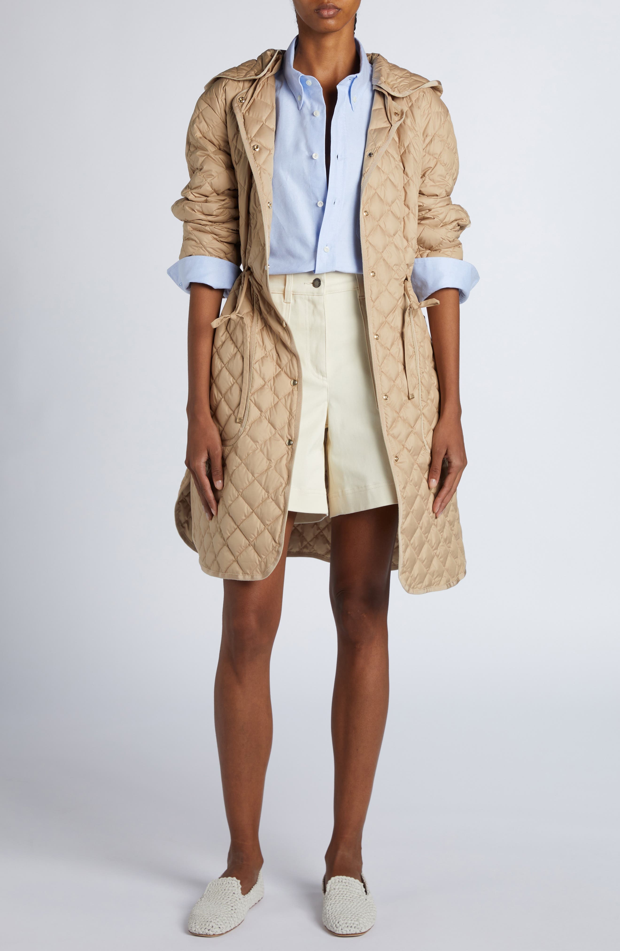 Moncler Etelan Down Long Parka in Beige at Nordstrom - 7