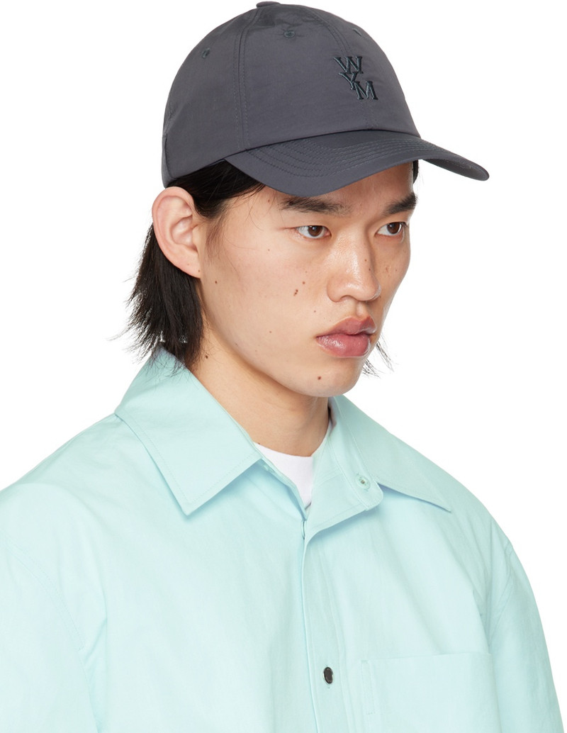Wooyoungmi Gray Eye Patch Ball Cap outlook