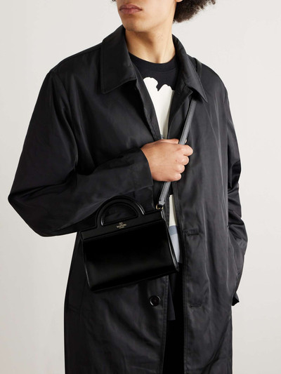 Valentino Mini Logo-Print Leather Messenger Bag outlook