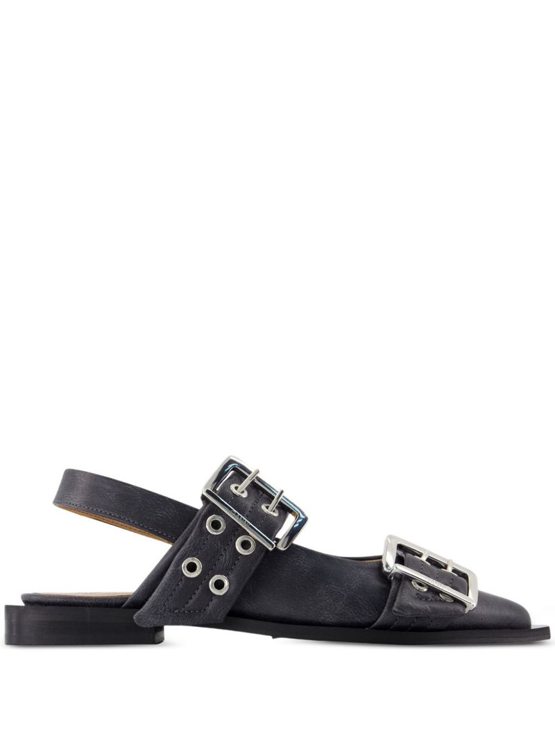 buckle pointed-toe flats 1