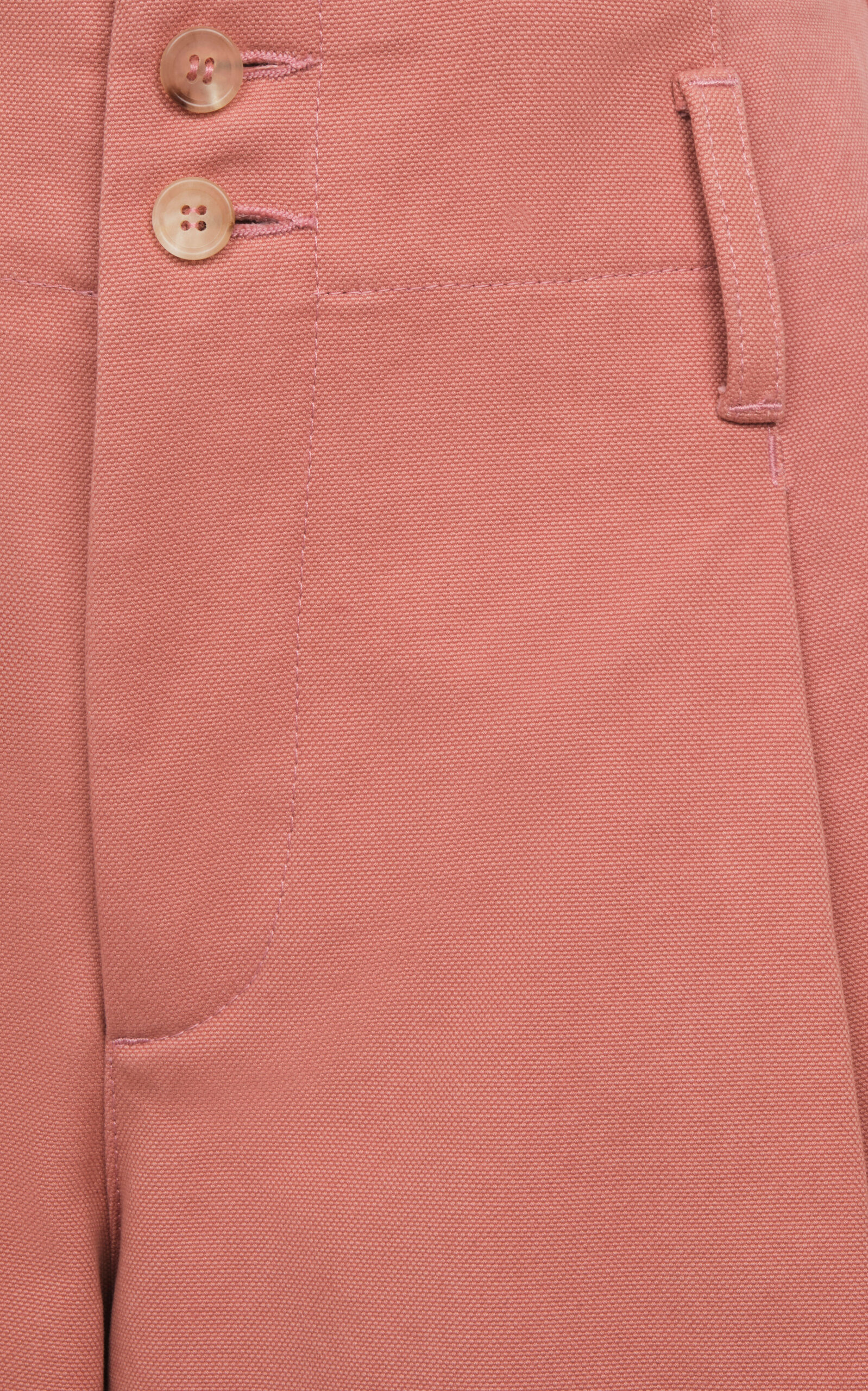 Pleated Organic Cotton Canvas Shorts pink - 5