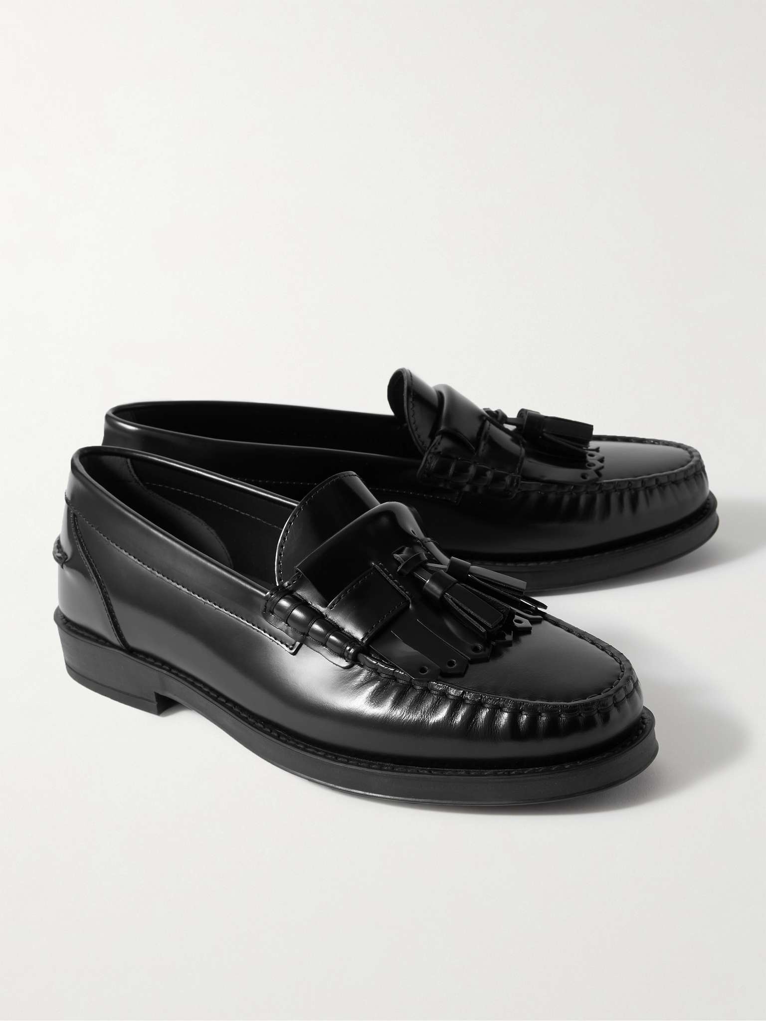 Polished-Leather Tasselled Loafers - 4