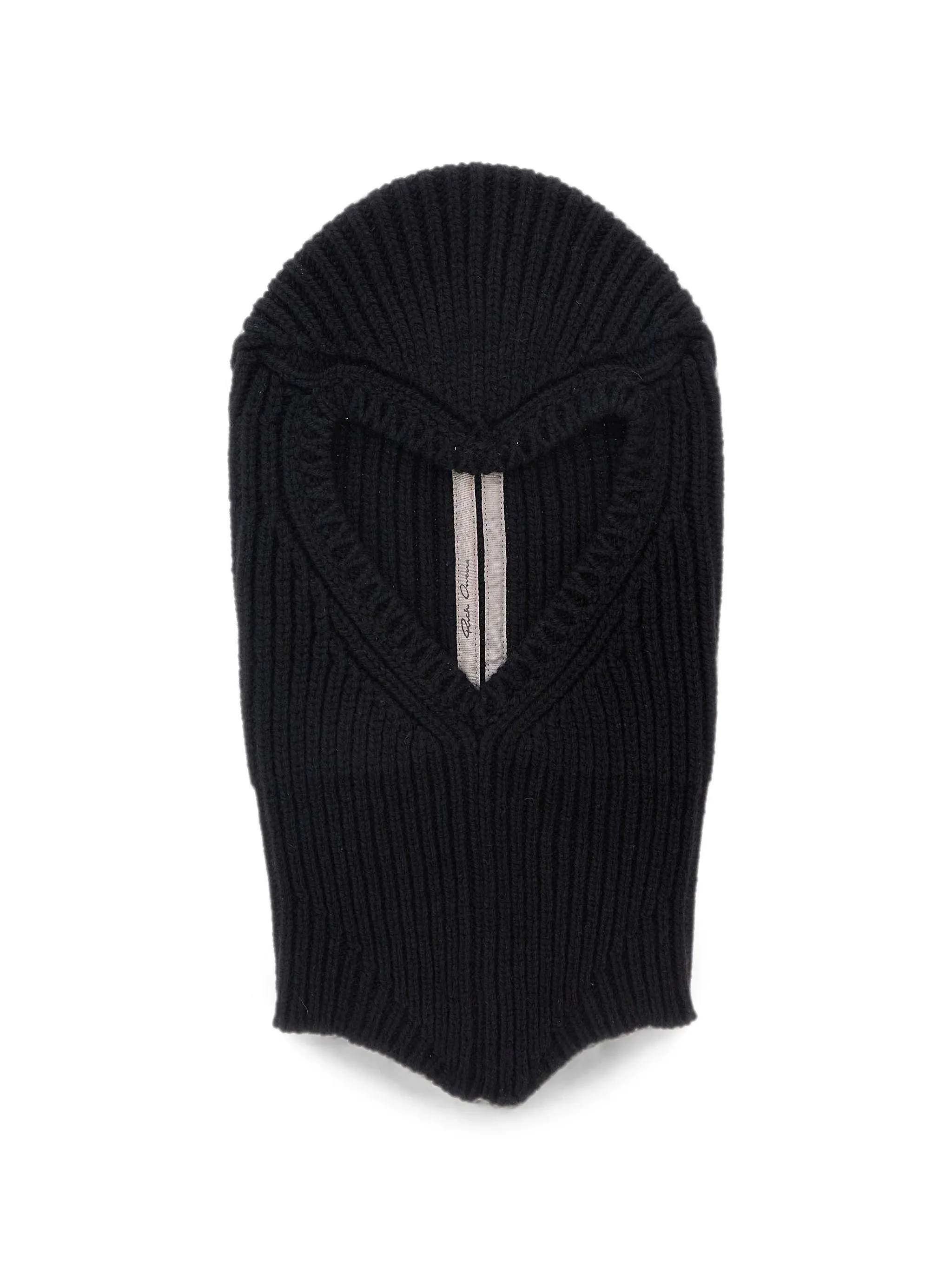 Rick Owens Ribbed-knit Cashmere And Wool Balaclava - 1