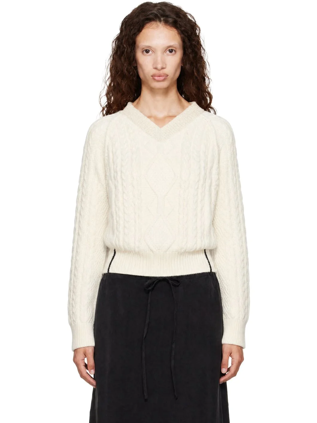Off-White V-Neck Sweater - 1