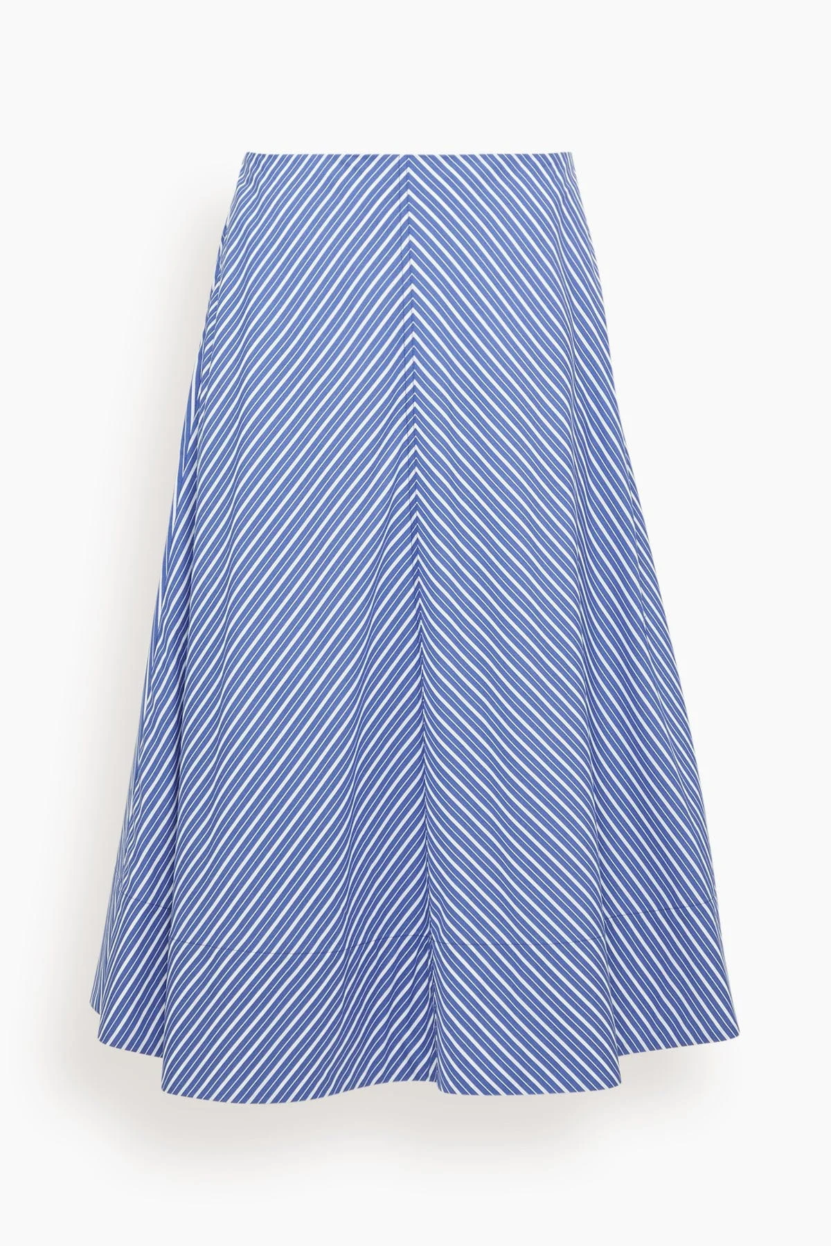 Knox Low Slung Circle Skirt in Navy Stripe - 1