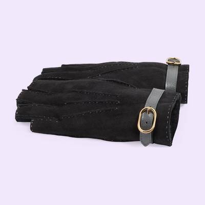 GUCCI Suede fingerless gloves outlook