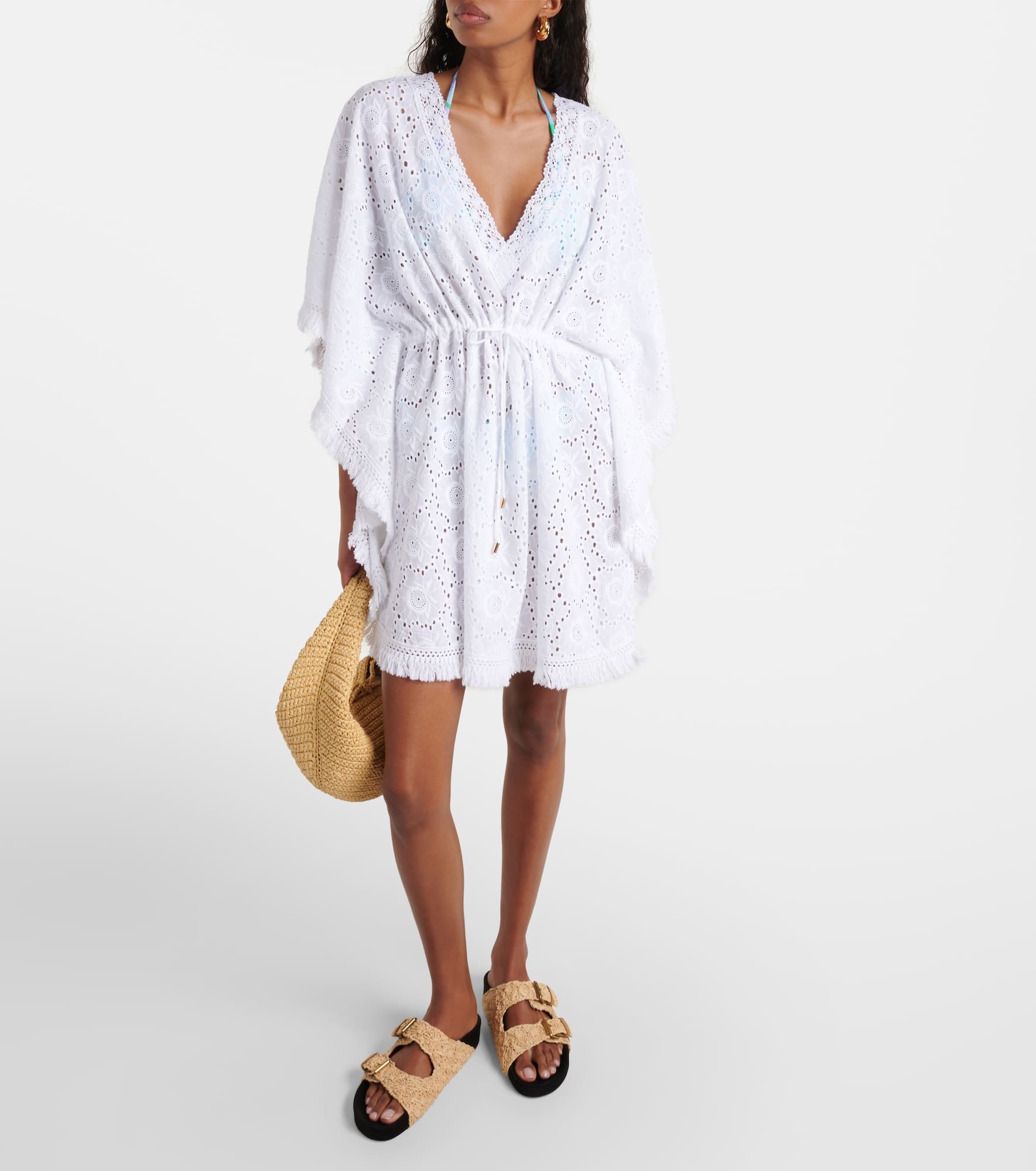 Ivy broderie anglaise cotton kaftan - 2