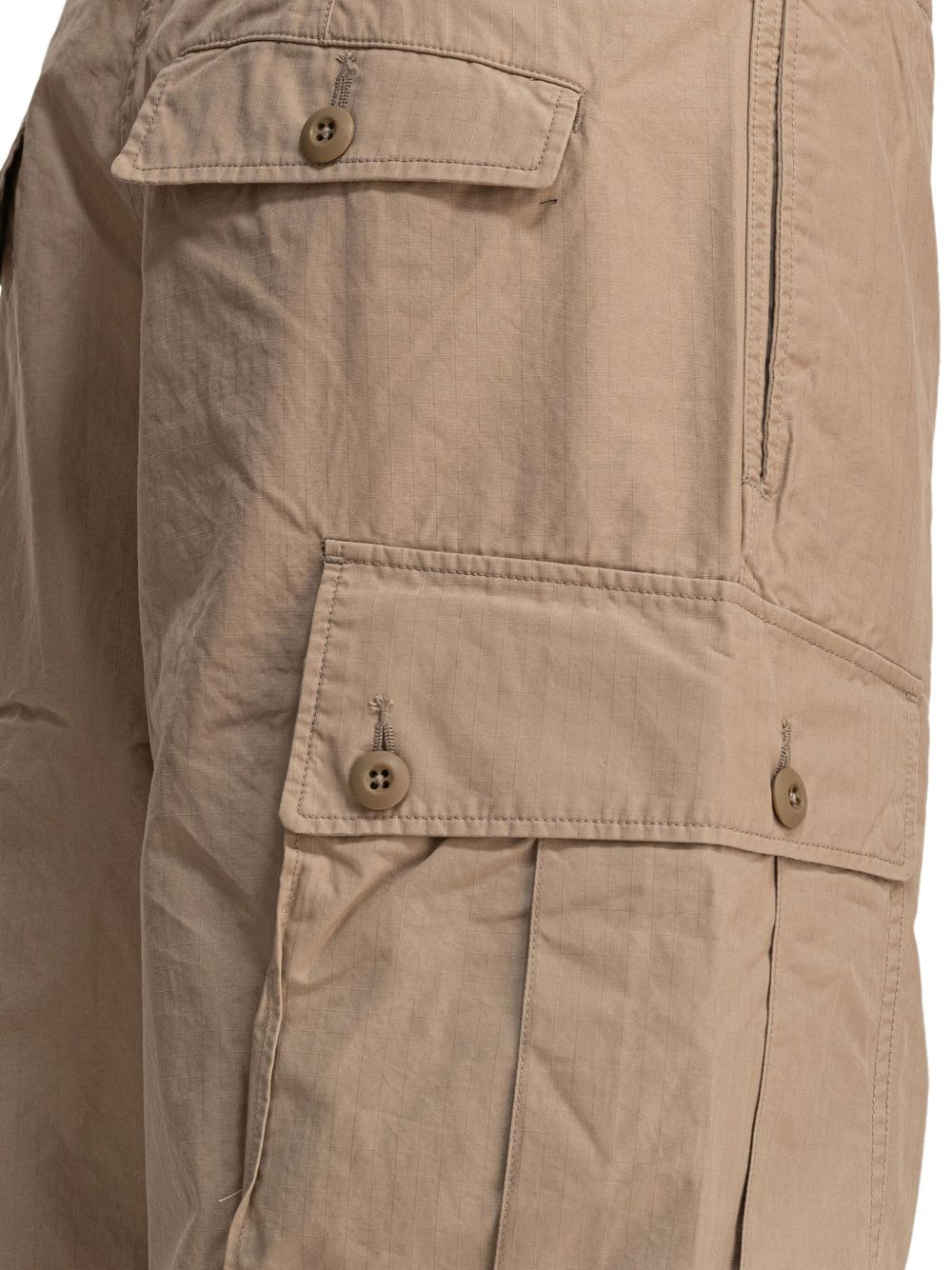 button-fastening cargo trousers - 3