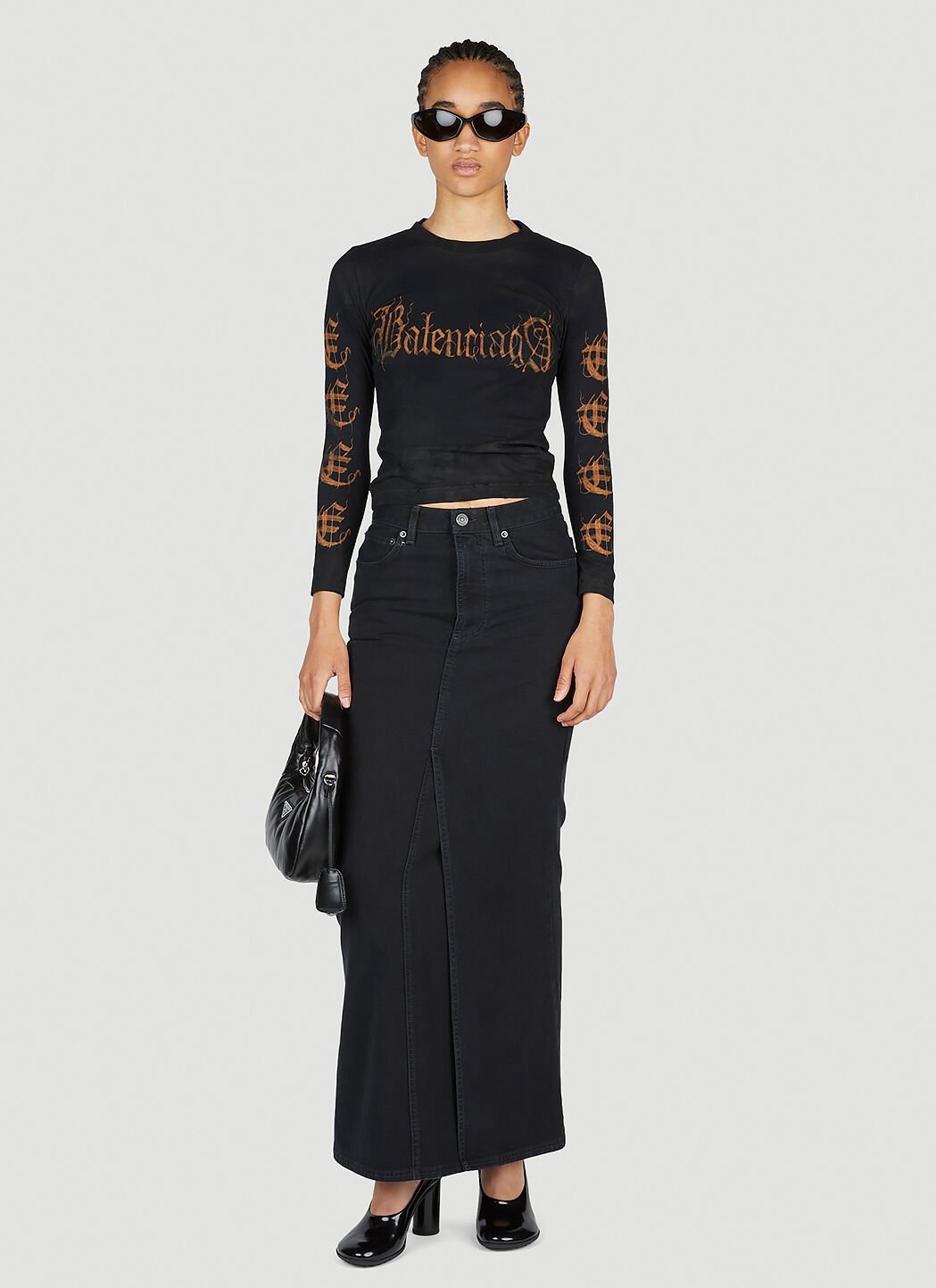BALENCIAGA｜SKIRTS (744975 TNW11 1700) BALENCIAGA | Hybrid High Rise Wool Pants Skirt | Women