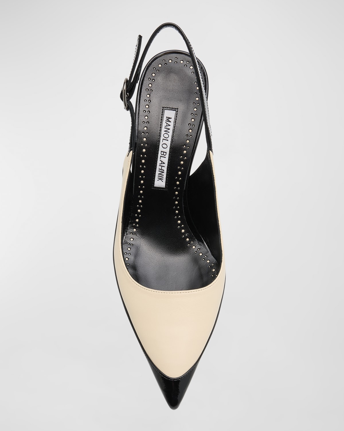 Bicolor Leather Slingback Pumps - 5