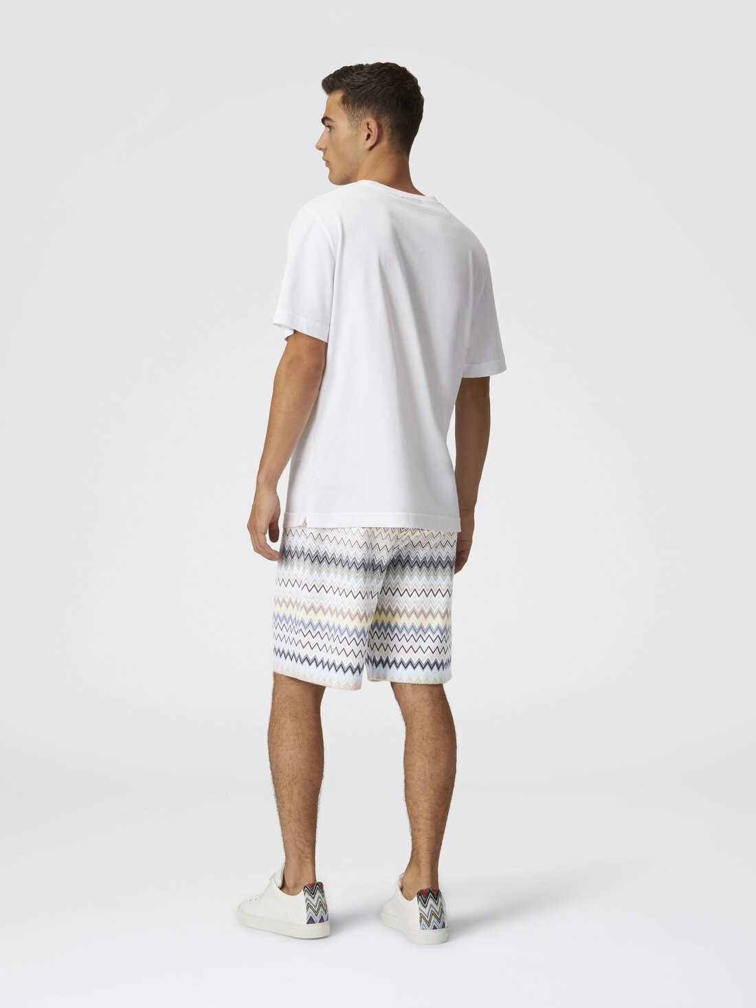 Zig zag cotton Bermuda shorts - 3