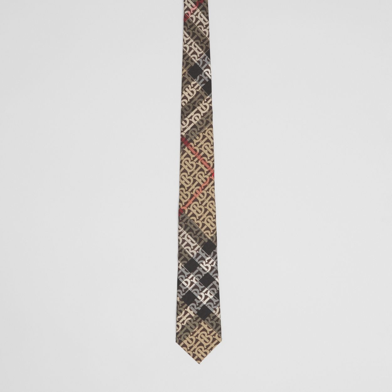Classic Cut Monogram Check Silk Jacquard Tie - 4