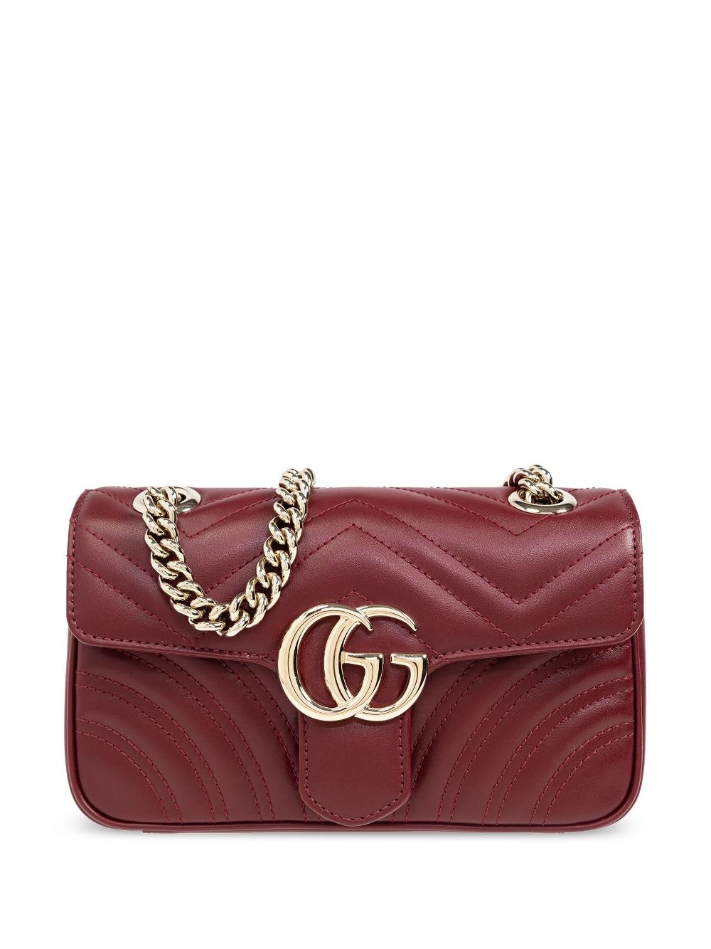 Gg marmont mini leather shoulder bag - 1