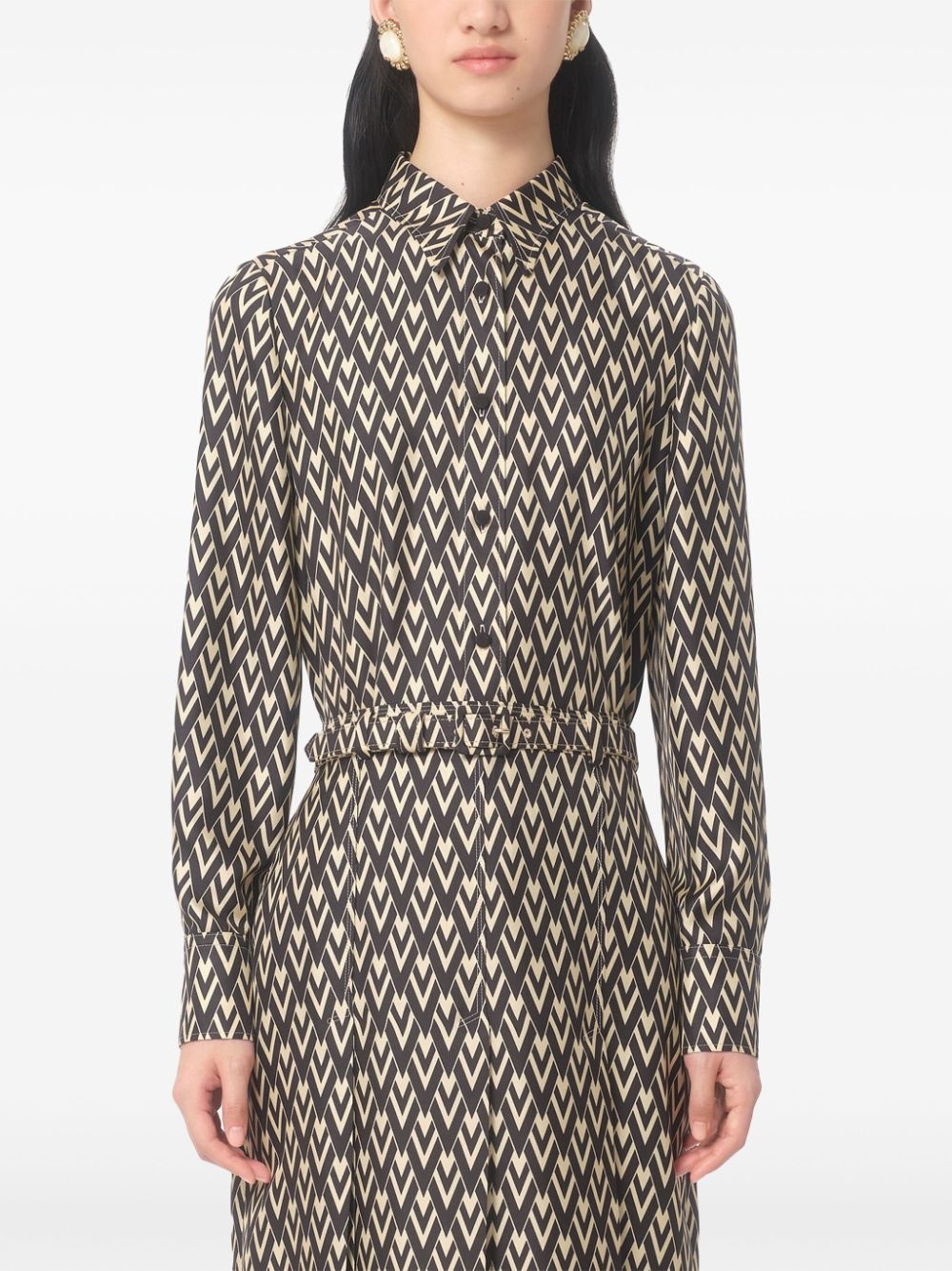 monogram pattern shirt - 3