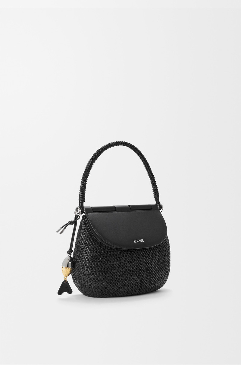 Medium Pescador bag in raffia and calfskin 4