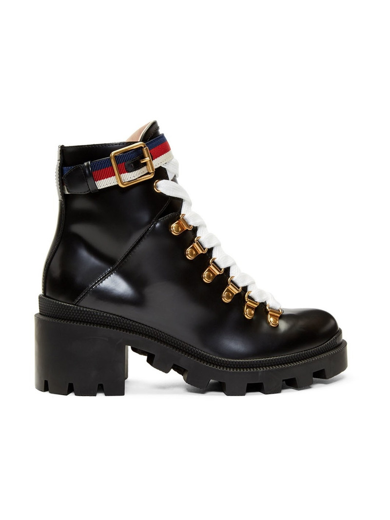 가죽 ankle boot 와 sylvie 웹 - 1