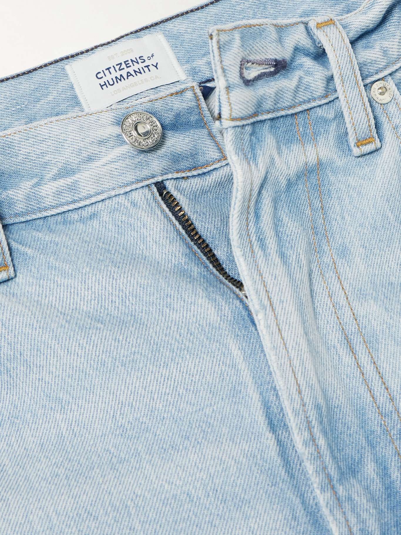 Miro distressed mid-rise barrel-leg jeans Light denim - 4