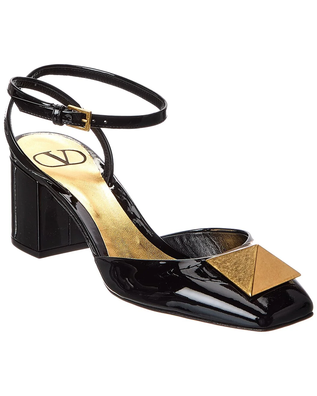 Valentino One Stud 60 Patent Pump - 1