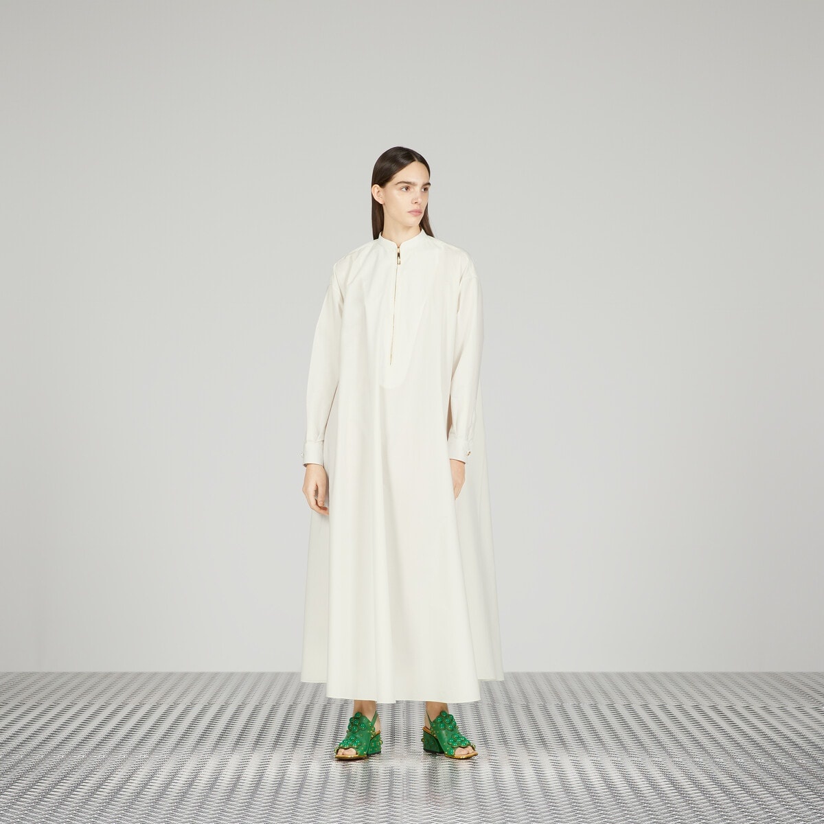 Cotton poplin maxi dress - 5