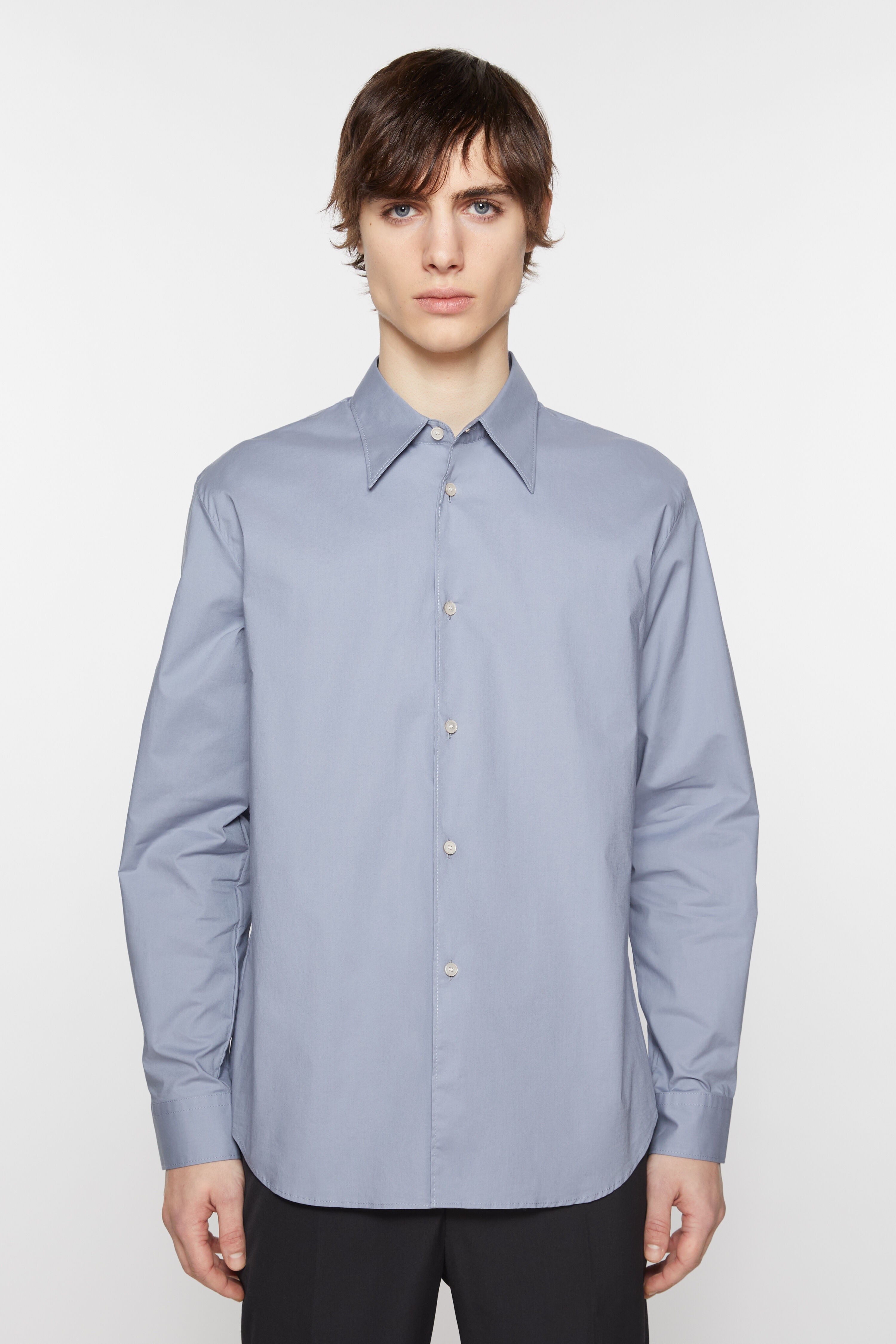 Button-up shirt - Dusty blue - 2