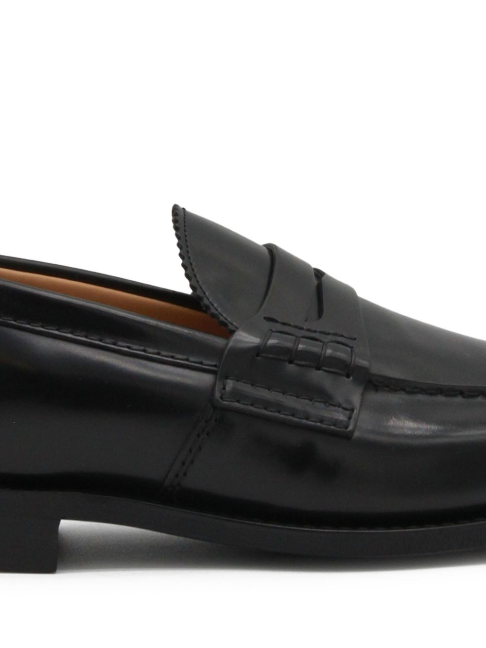 leather penny loafers - 4