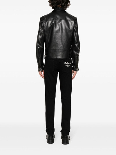 Alexander McQueen mid-rise slim-cut jeans outlook