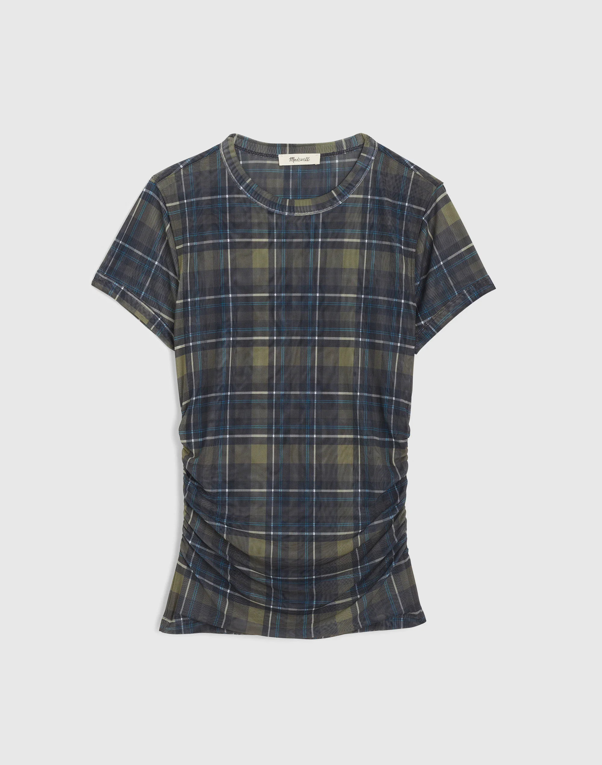 Ruched Cap-Sleeve Tee - 1