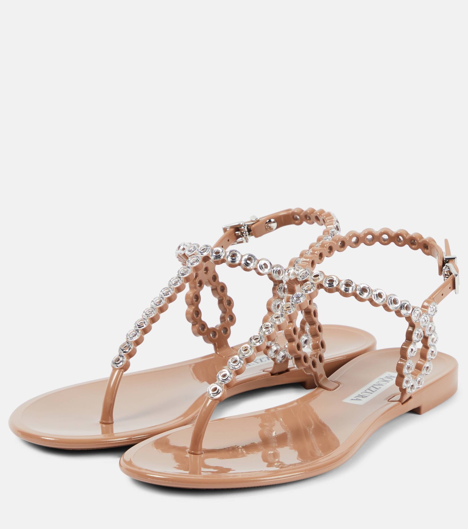 Almost Bare embellished PVC sandals - 5