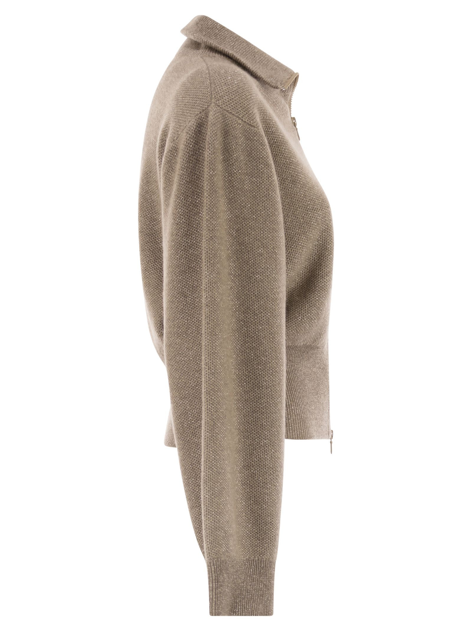 Brunello Cucinelli Women Cashmere Sweatshirt-Style Cardigan - 3