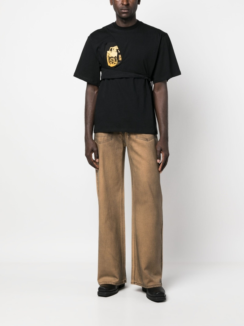 OTTOLINGER wrap-design organic-cotton T-shirt outlook