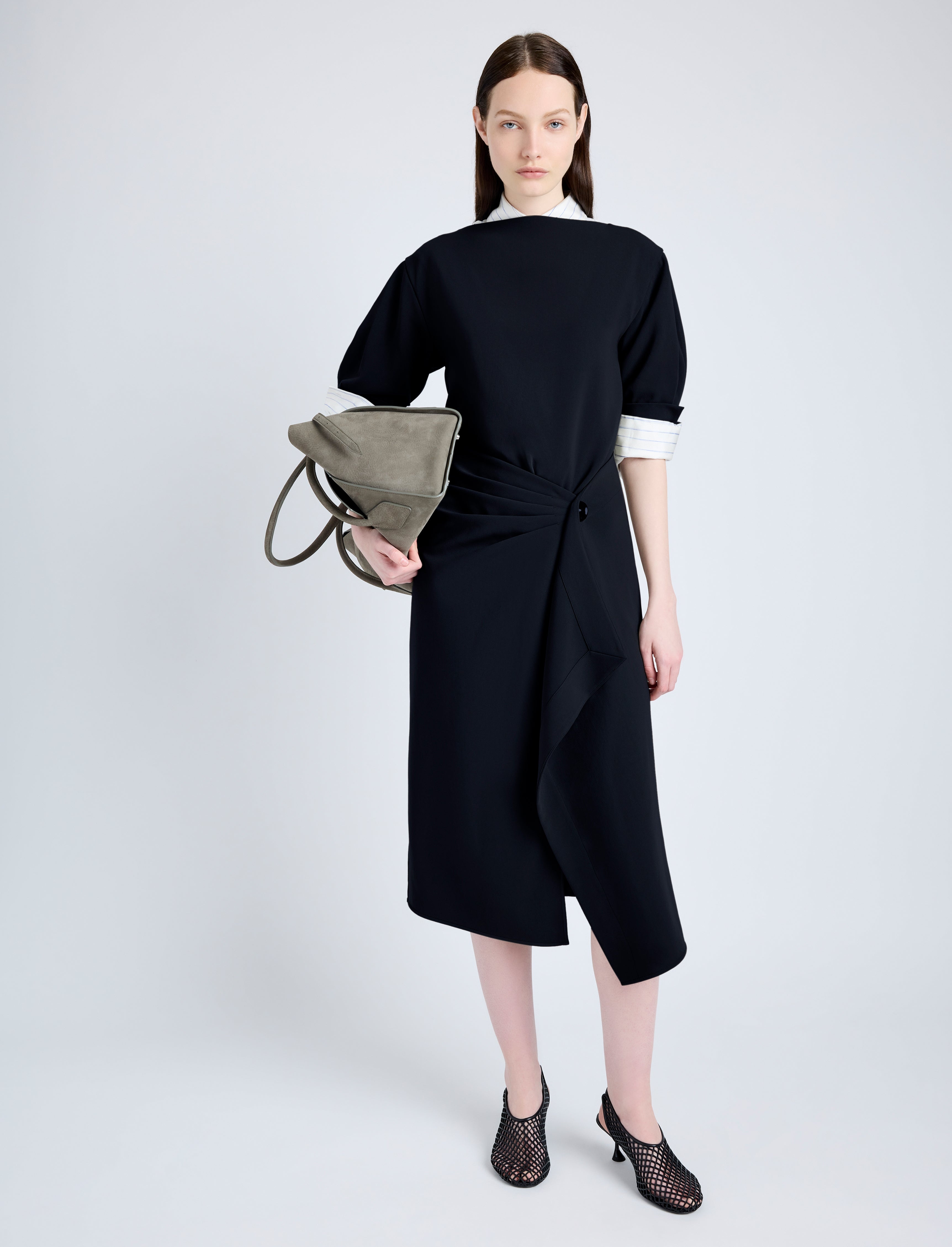 Maisie Dress in Matte Double Crepe - 2