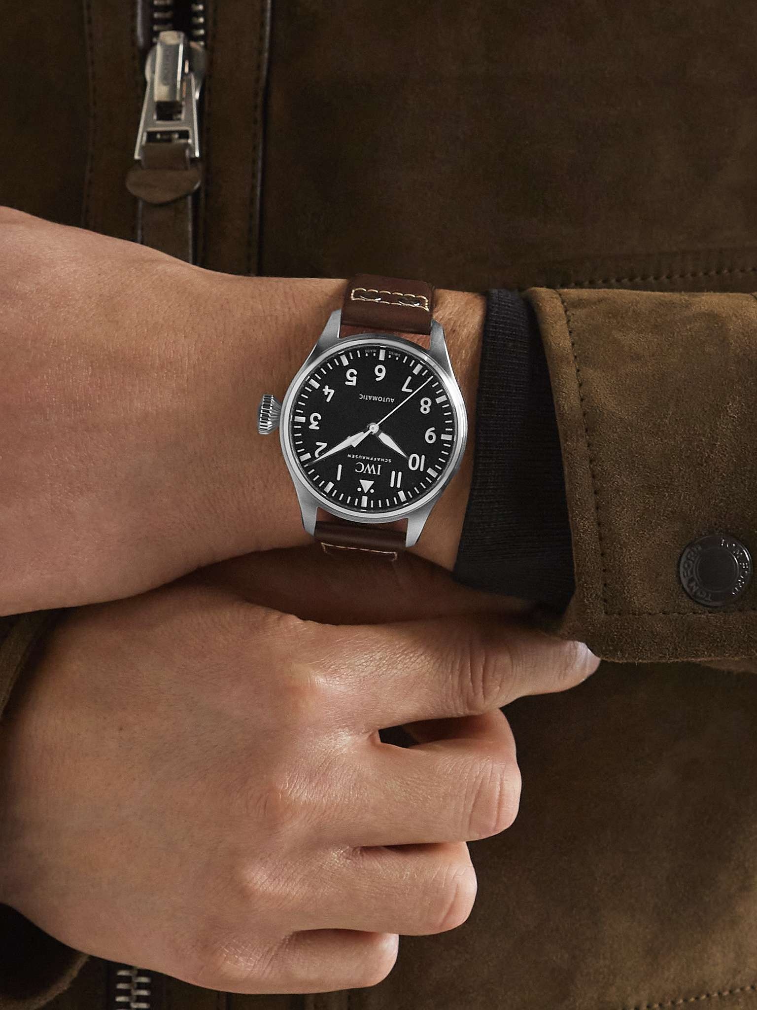 Big Pilot's Automatic 43mm Stainless Steel and Leather Watch, Ref. No. IW329301 - 2