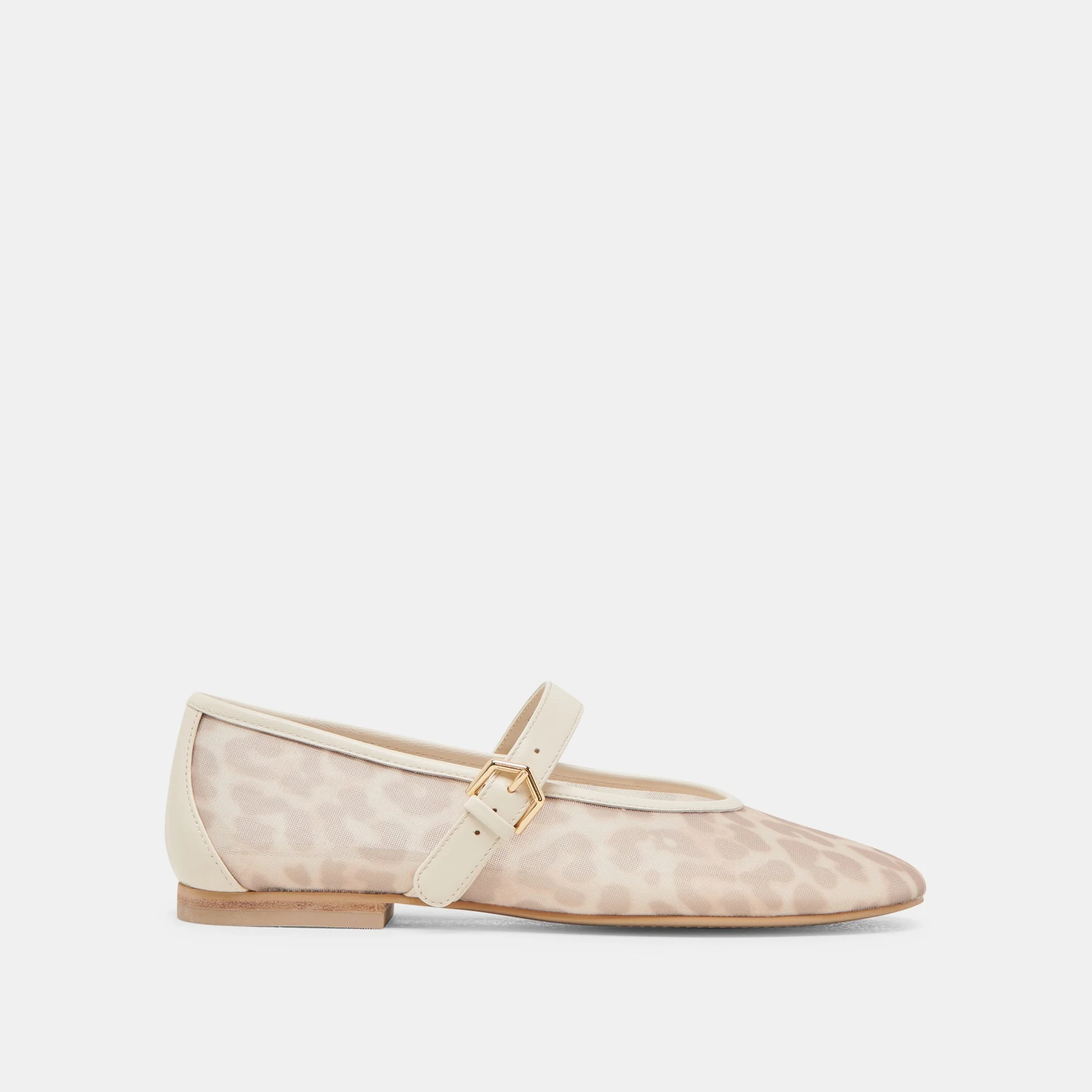 ROSLYN BALLET FLATS WHITE LEOPARD MESH - 1