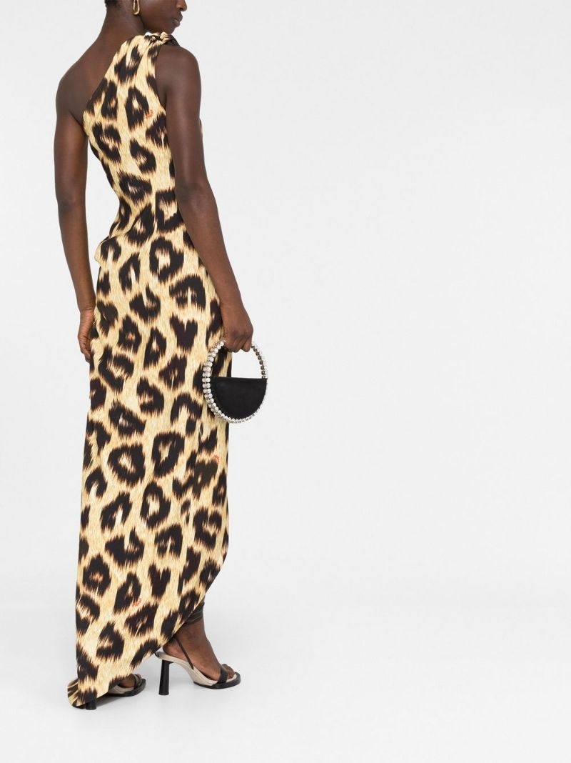 leopard-print maxi dress - 6