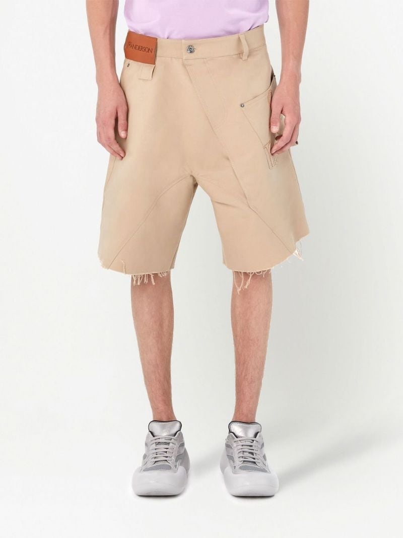 twisted chino shorts - 2