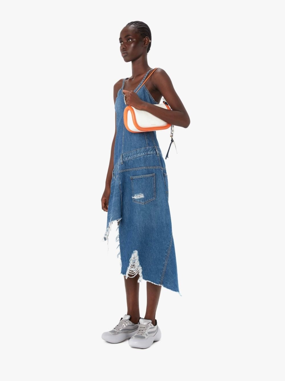 DISTRESSED DENIM CAMISOLE DRESS - 4