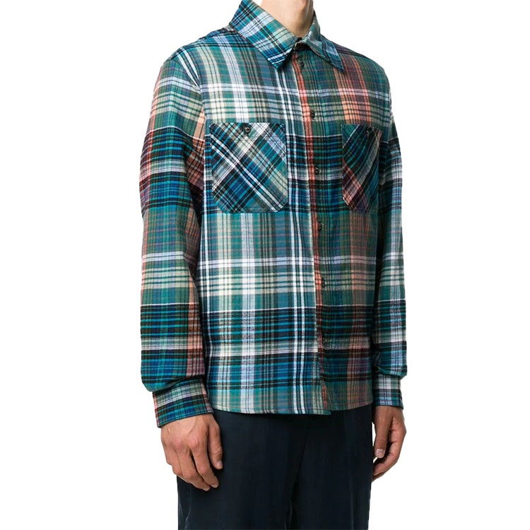 Off-White FW20 Arrows Printing Long-sleeved Shirt Men Green OMGA133E20FAB0014510 - 3