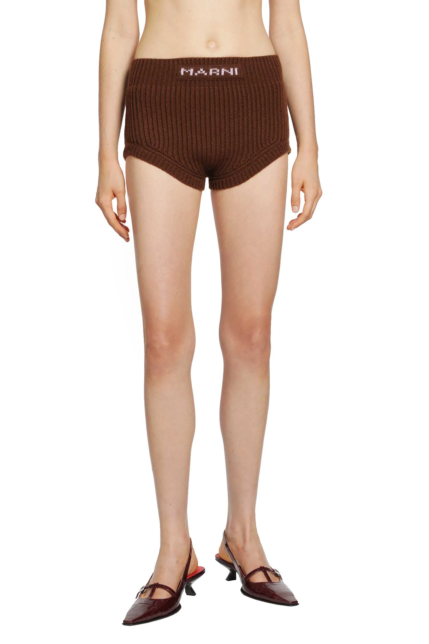 Wool Cashmere Logo Briefs - 1