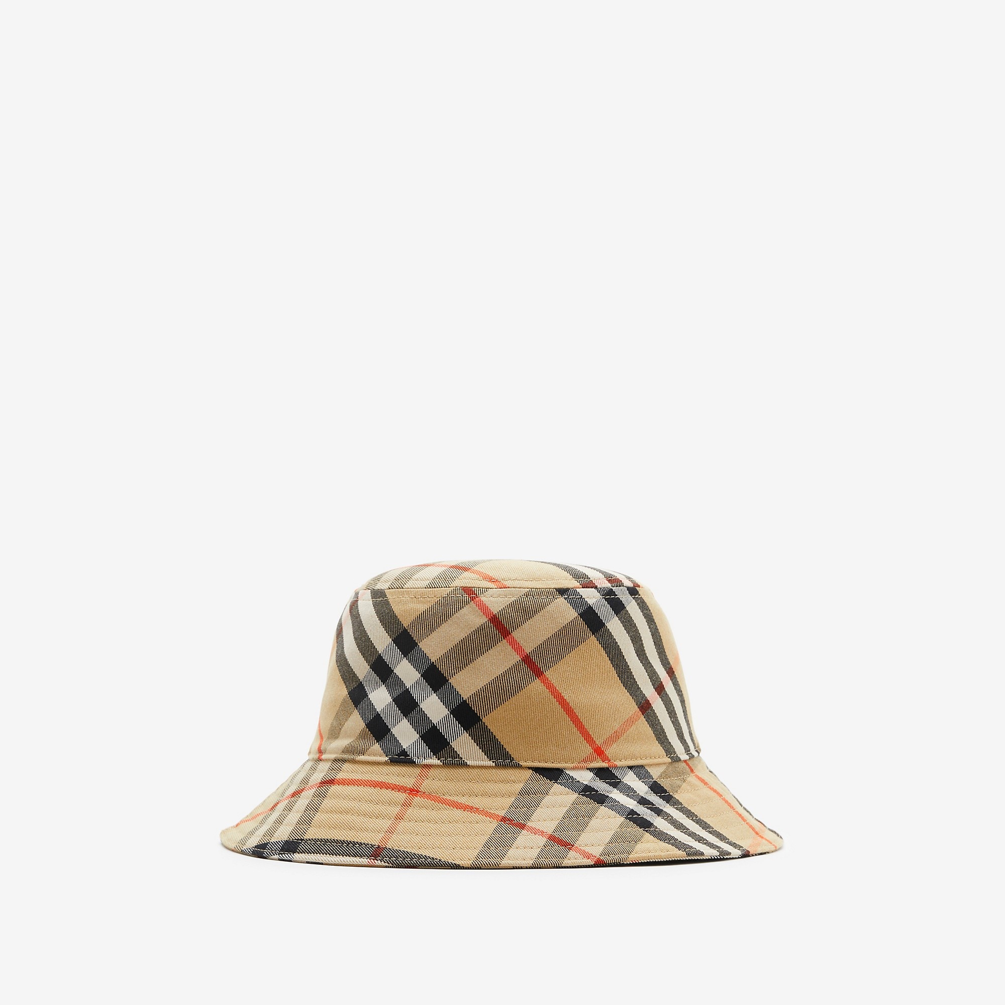 Check Cotton Blend Bucket Hat - 3