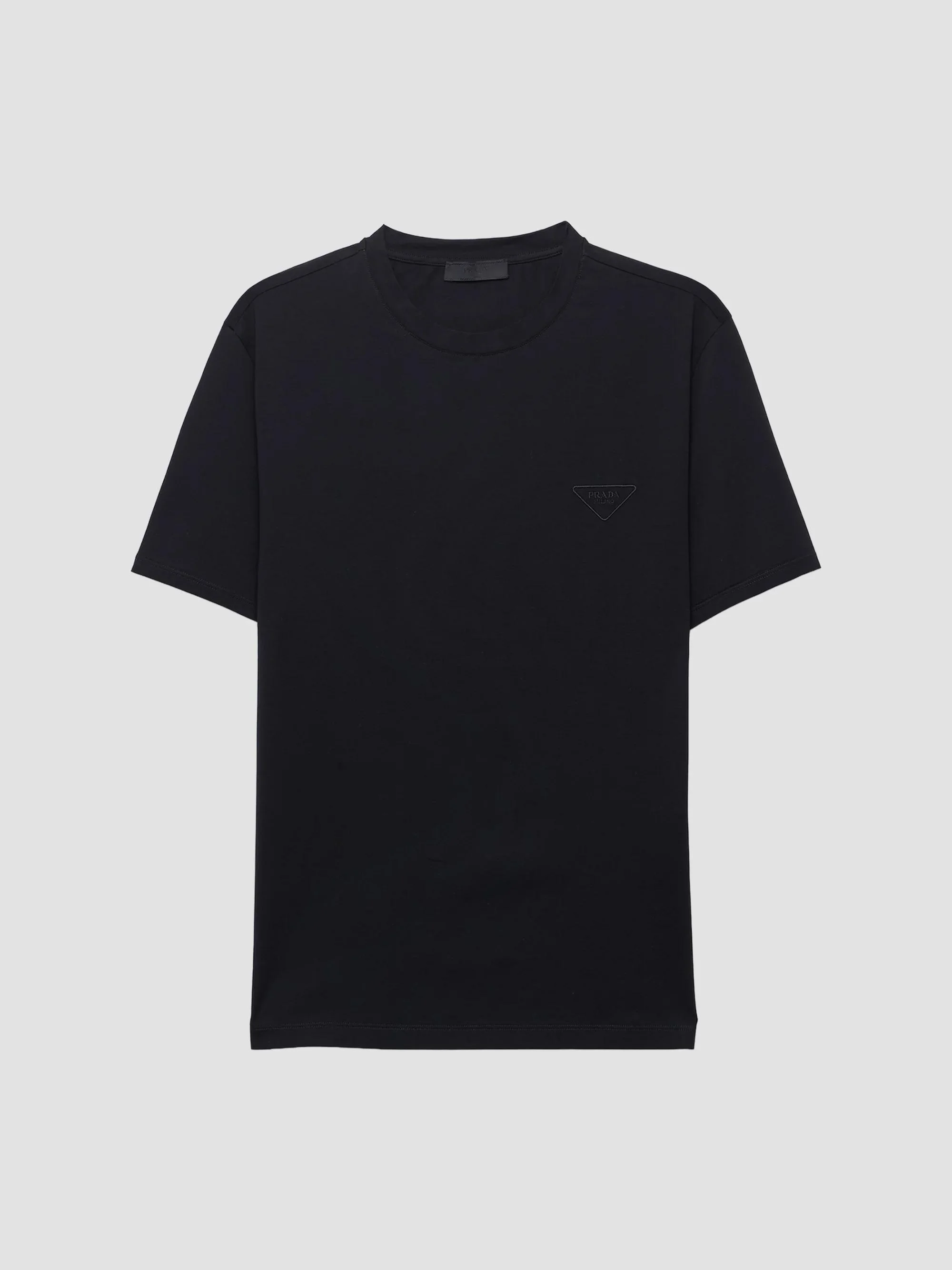 Men's Stretch Cotton T-Shirt - Black - 1