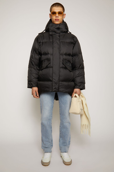 Acne Studios Hooded down coat black outlook