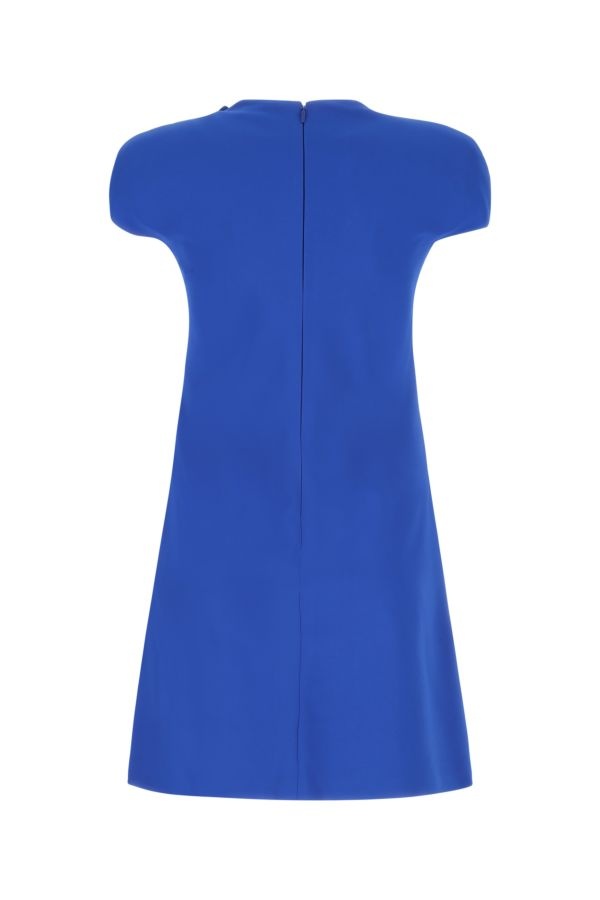 Electric blue stretch crepe mini dress - 3