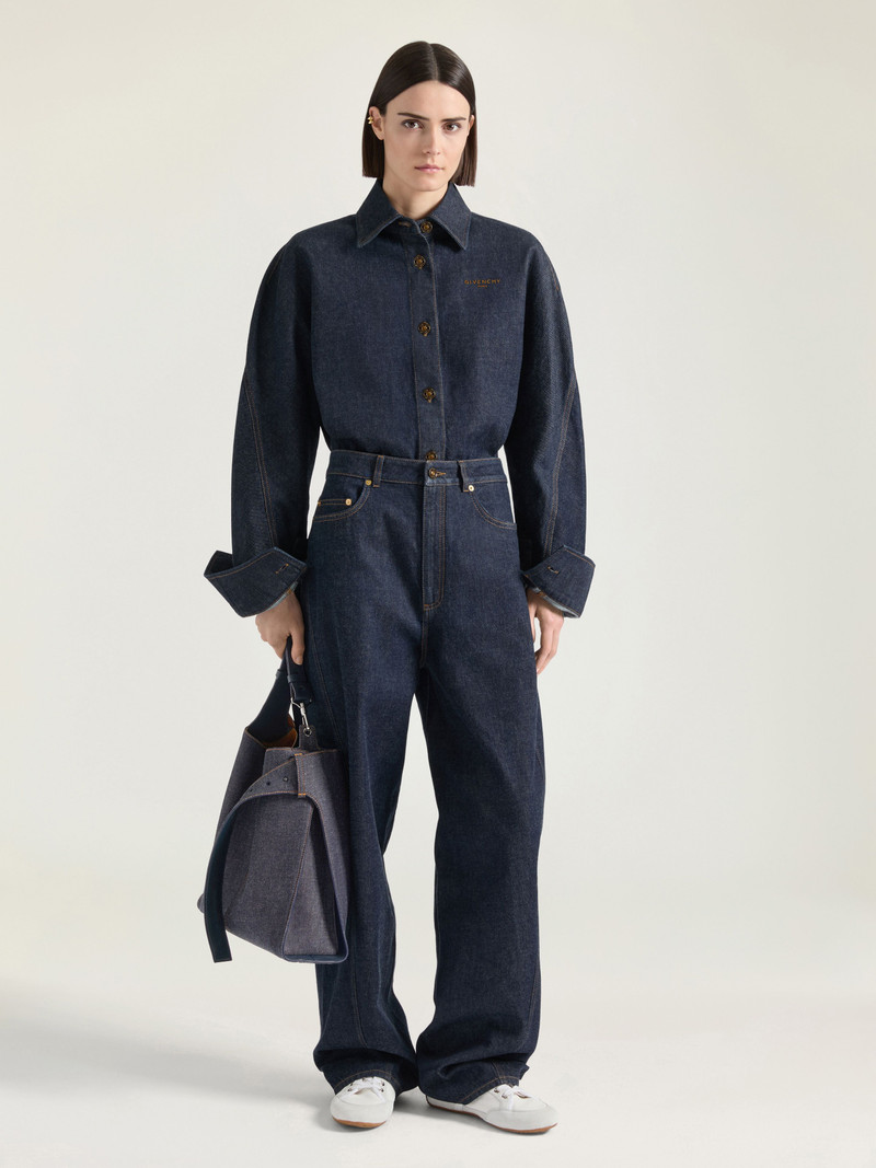 Givenchy COCOON SHIRT IN RAW DENIM WITH GIVENCHY EMBROIDERY outlook